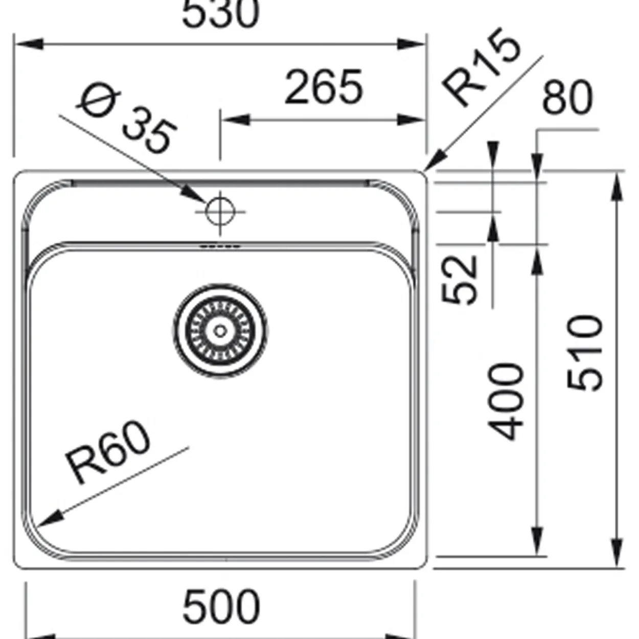 Franke srx 210-50 tl stålvask 1 kum med bakplate