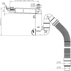 Franke universal vannlås for enkeltkum 1 1/2"