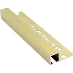 Genesis hjørnelist utv. 10 mm firkant tdp børstet messing 2,5 m