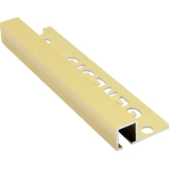 Genesis hjørnelist utv. 10 mm firkant tdp blank messing 2,5 m