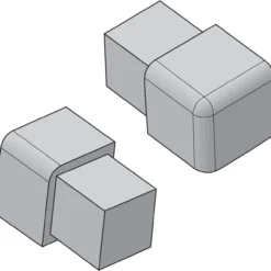 Genesis hjørnestykke utv. 10mm matt alu ecg 102.81 (til tdg)