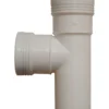 Grenrør 50x50mm 88.5grd m/2 muffer pp hvit