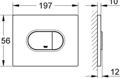Grohe arena cosmopolitan betjentingsplate, hvit