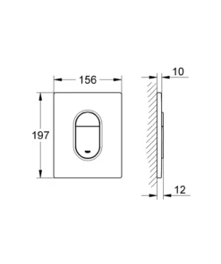Grohe arena cosmopolitan trykkplate krom