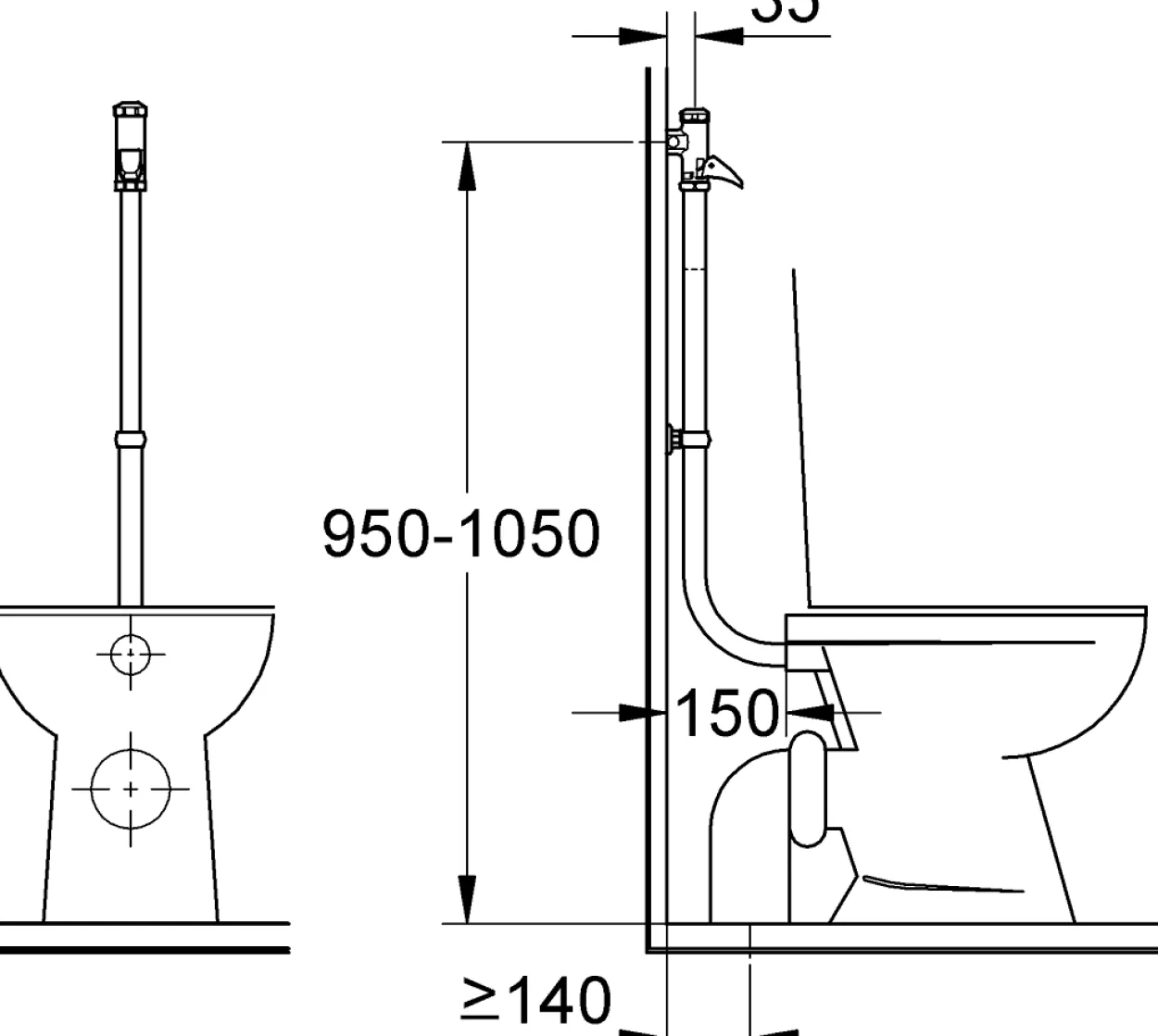 Grohe automatisk spyler til toalett