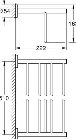 Grohe bau cosmopolitan håndkleholder 56,5 cm
