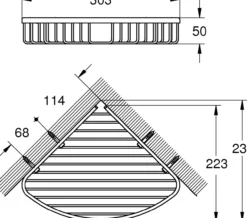 Grohe bau cosmopolitan såpehylle large