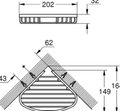 Grohe bau cosmopolitan såpehylle krom