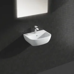 Grohe bau porselen servant 45x35 cm vegghengt m/overløp alpinhvit