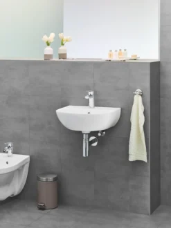 Grohe bau porselen servant 45x35 cm vegghengt m/overløp alpinhvit