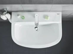 Grohe bau porselen servant 45x35 cm vegghengt m/overløp alpinhvit