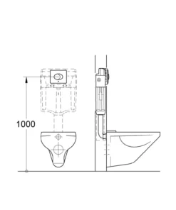 Grohe betjeningsplate wc skate air 2-skyll for topp/frontbetjent sisterne