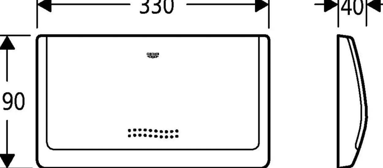Grohe classic trykkplate krom