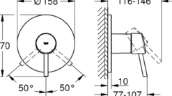 Grohe concetto dusjbatteri for innbygging krom