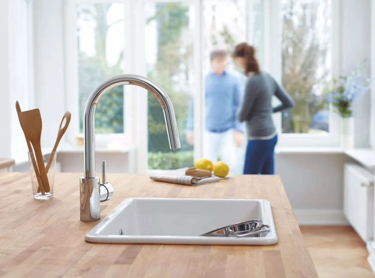 Grohe concetto kjøkkenarmatur krom m/uttrekkbar tut & spray
