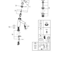 Grohe concetto servantbatteri medium m/pop-up bunnventil krom