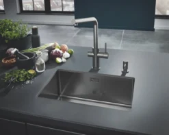 Grohe cosmopolitan såpedispenser børstet hard graphite