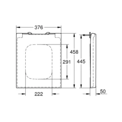 Grohe cube toalettsete m/softclose hvit