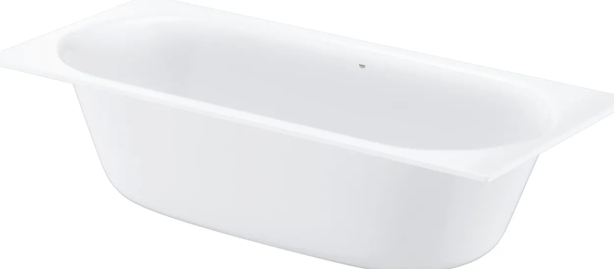 Grohe essence badekar 180x80 cm m/overløp for innbygging alpinhvit