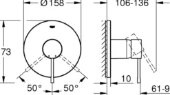 Grohe essence dusjbatteri børstet hard graphite