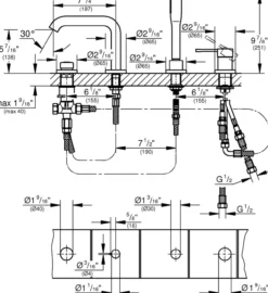 Grohe essence 4-hulls kar- og dusjkombinasjon supersteel