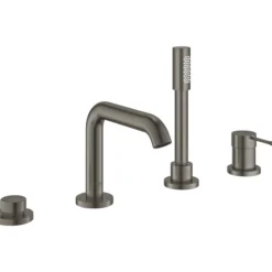 Grohe essence 4-hulls kar- og dusjkombinasjon børstet hard graphite