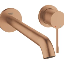 Grohe essence 2-hulls vegghengt servantbatteri l-size, børstet warm sunset