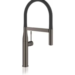 Grohe essence kjøkkenarmatur m/uttrekkbar dusj hard graphite