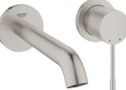 Grohe essence new 2-hulls vegghengt servantbatteri medium, supersteel