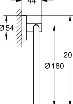 Grohe essentials håndklering ø180 krom