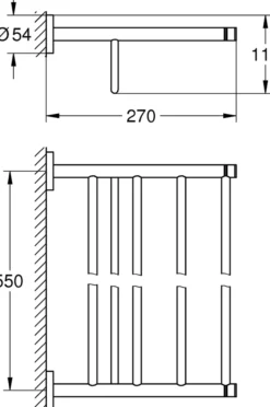 Grohe essentials multi håndkleholder 60,4 cm børstet warm sunset