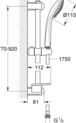 Grohe euphoria 110 champagne dusjsett