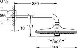Grohe euphoria hodedusjsett 38cm m/sprayfunksjoner