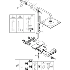 Grohe euphoria smartcontrol dusjsystem 310 dube duo børstet cool sunrise