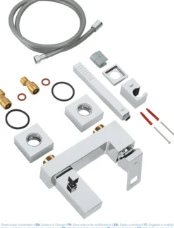 Grohe eurocube badekararmatur med hånddusj
