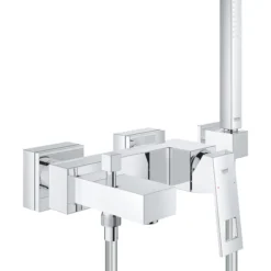 Grohe eurocube badekararmatur med hånddusj