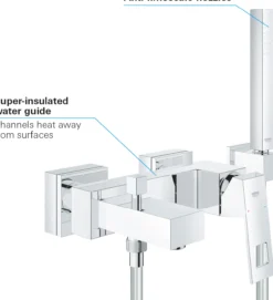 Grohe eurocube badekararmatur med hånddusj