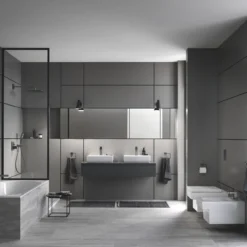 Grohe eurocube badekarbatteri for innbygging børstet hard grafitt