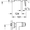 Grohe eurocube badekarbatteri supersteel