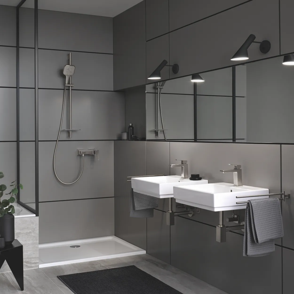 Grohe eurocube dusjbatteri supersteel