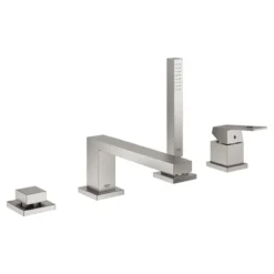 Grohe eurocube 4-hulls badekarbatteri supersteel
