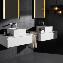 Grohe eurocube 2-hulls vegghengt servantbatteri medium