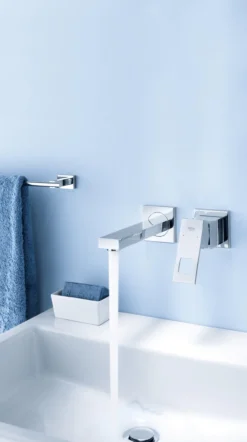 Grohe eurocube 2-hulls vegghengt servantbatteri small