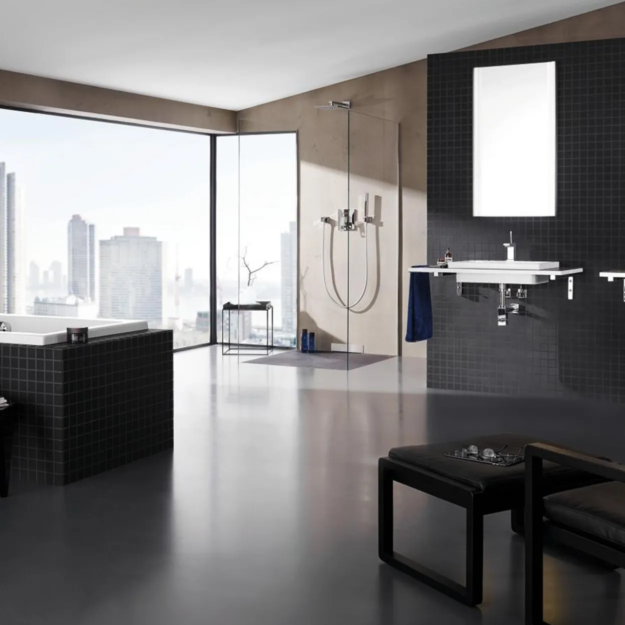 Grohe eurocube joy kar- og dusjbatteri krom