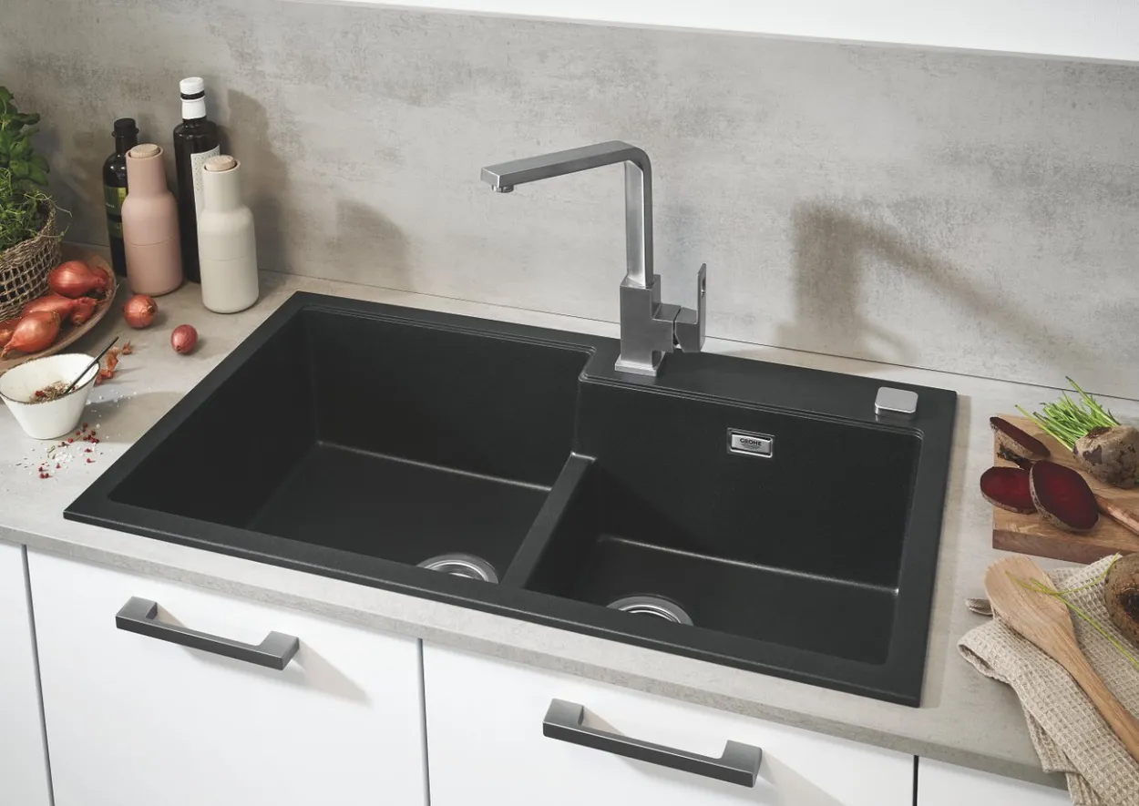 Grohe eurocube kjøkkenarmatur supersteel