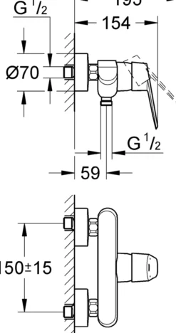 Grohe eurodisc cosmopolitan dusjbatteri