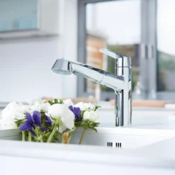 Grohe eurodisc kjøkkenarmatur m/medium uttrekkbar tut