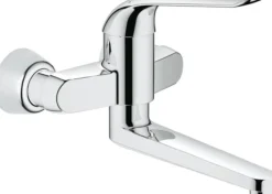 Grohe euroeco special servantbatteri for veggmontering 170mm krom