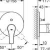 Grohe eurosmart badekarbatteri for innbygging krom