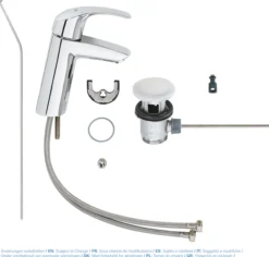 Grohe eurosmart m servantbatteri m/oppløft krom